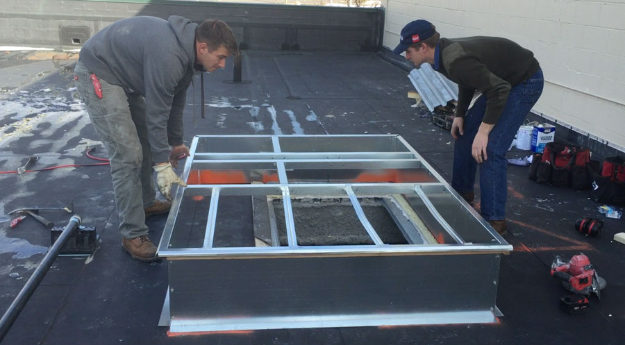 Placing the curb in position to be flashed